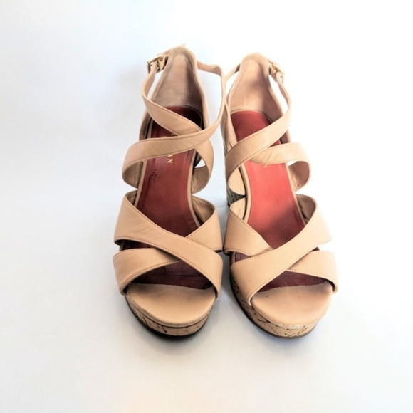 Cole Haan | Shoes | Cole Haan Nude Wedge Strappy Sandal With Nikeair | Poshmark